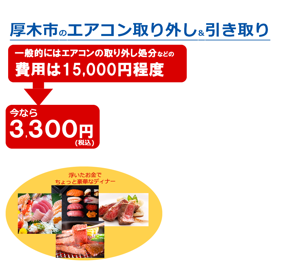 厚木市のエアコン取り外し・エアコン処分メイン画像